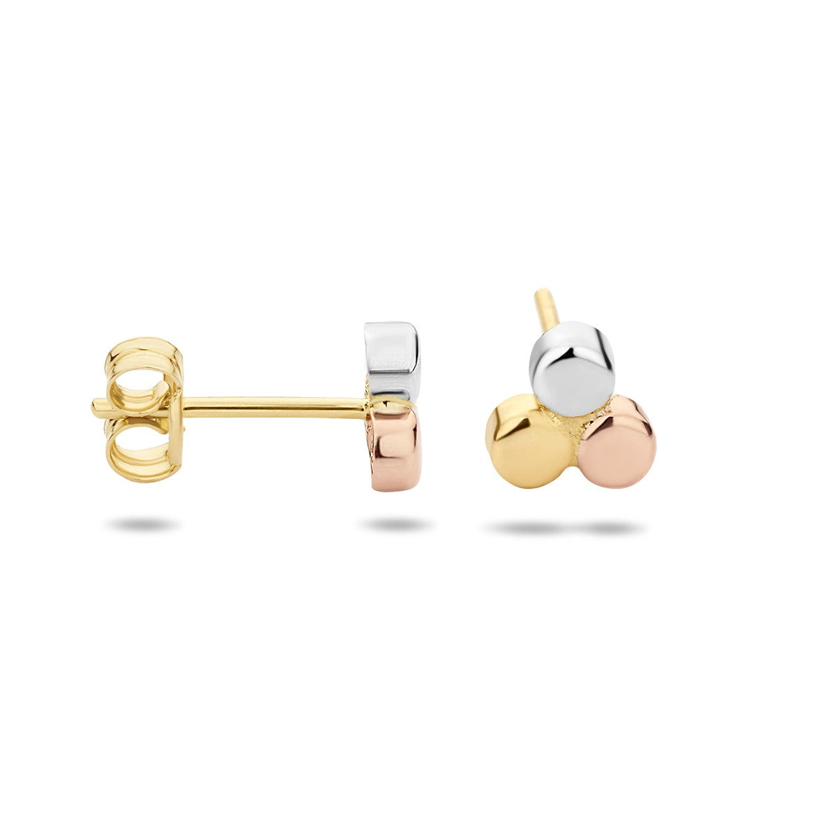 Fantasy Collection Oorbellen rondjes tricolor 14K tricolor goud - PSN4300561