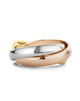 14K Tricolor Goud Trinity Ringen 4300570 - PansiteNederland.nl
