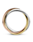 14K Tricolor Goud Trinity Ringen 4300570 - PansiteNederland.nl