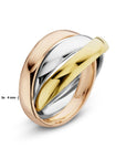 14K Tricolor Goud Trinity Ringen 4300570 - PansiteNederland.nl