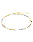 14K Tricolor Goud Armband Buisjes 17 - 18 - 19 Cm 4300595 - PansiteNederland.nl