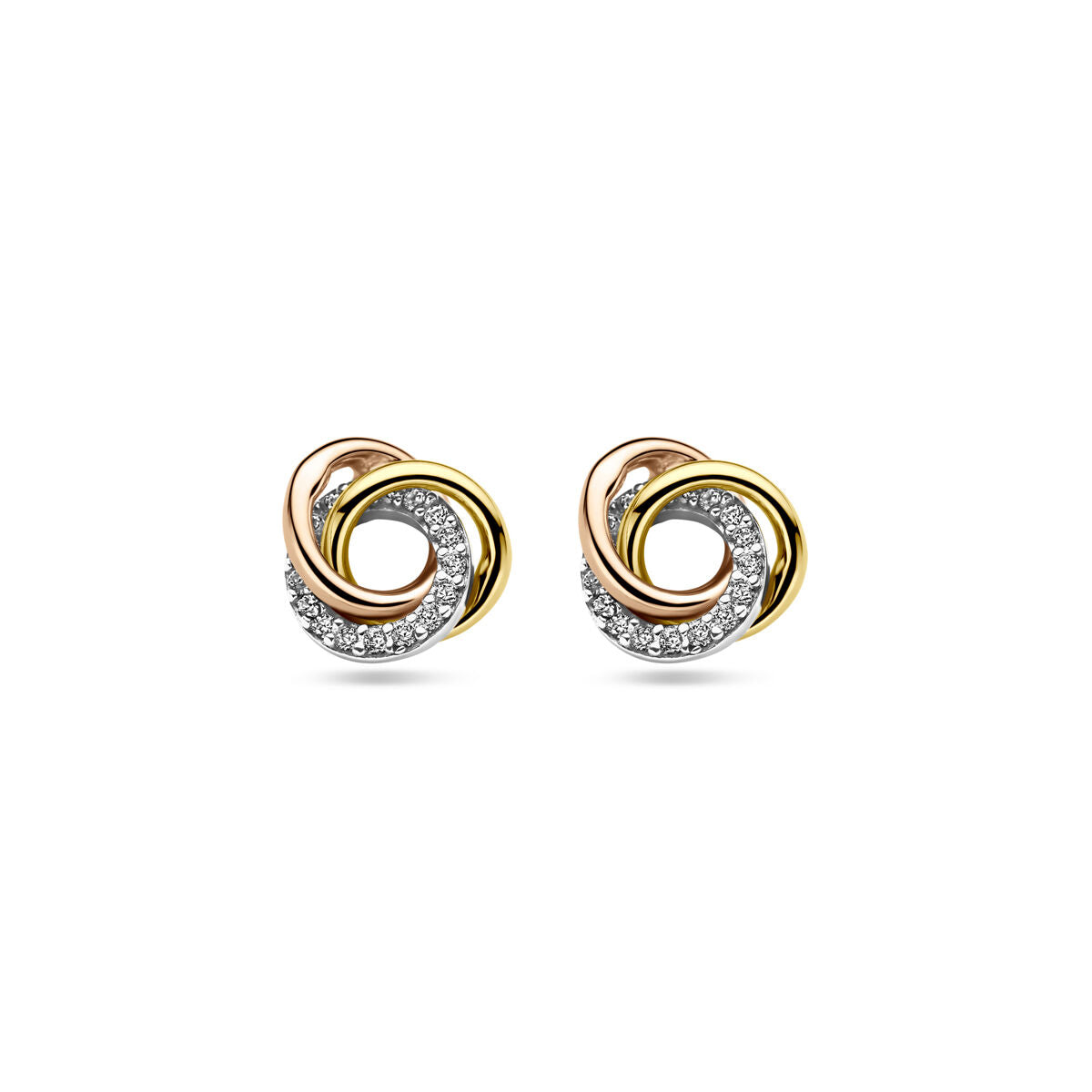 Fantasy Collection Oorbellen 9 mm 14K tricolor goud