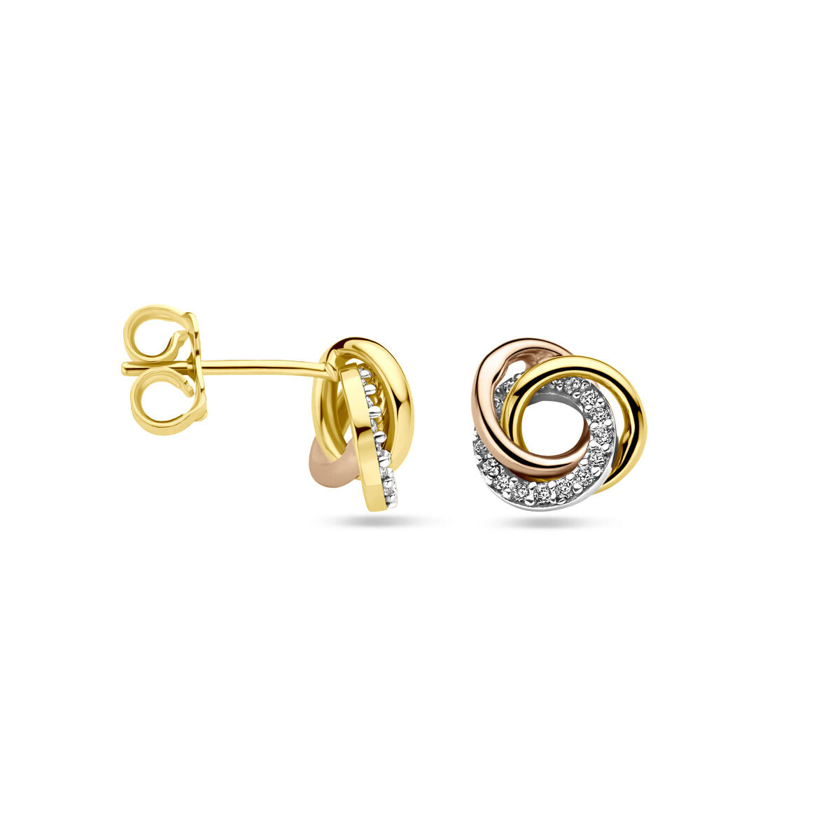 Fantasy Collection Oorbellen 9 mm 14K tricolor goud