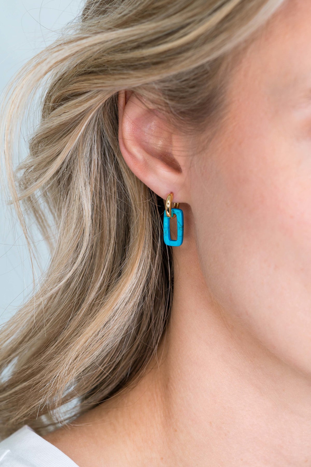 ZINZI Edelsteen Oorbedels met Blauwe Howliet ZICH2228