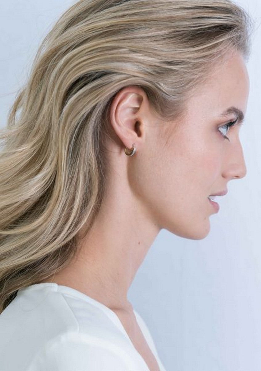 ZINZI 14K Gouden Oorbellen met Witte Zirkonia ZGO427Z
