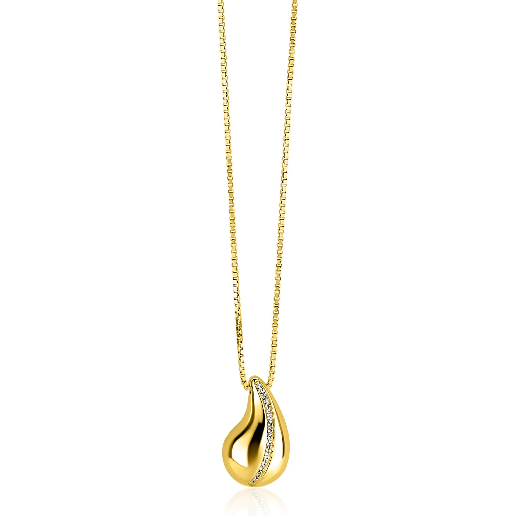 ZINZI Verguld Zilveren Ketting 45-48cm - ZIC2707Y