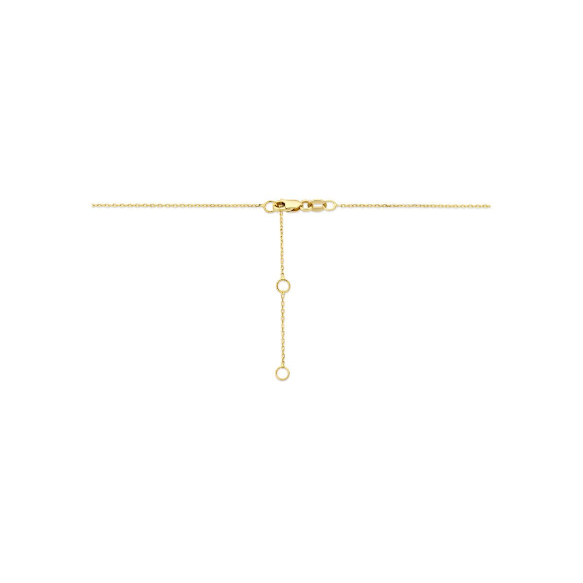 Collier hartje lab grown diamant 1.00ct f vs 41 - 43 - 45 cm 14K geelgoud