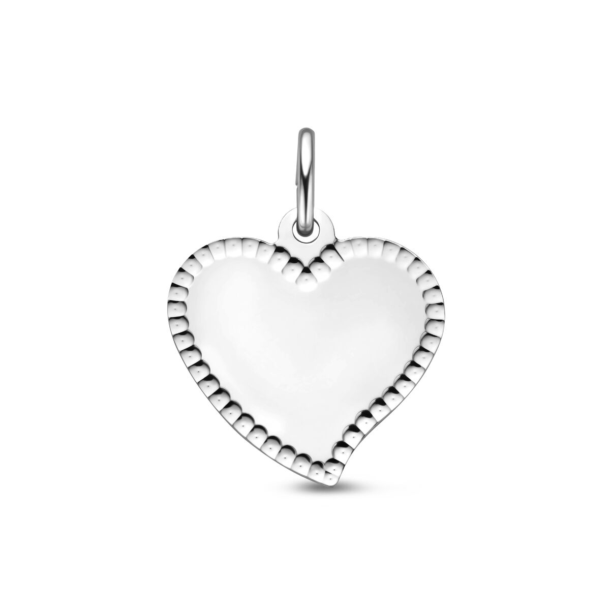 Fantasy Collection Graveerhanger hartje 21 mm zilver