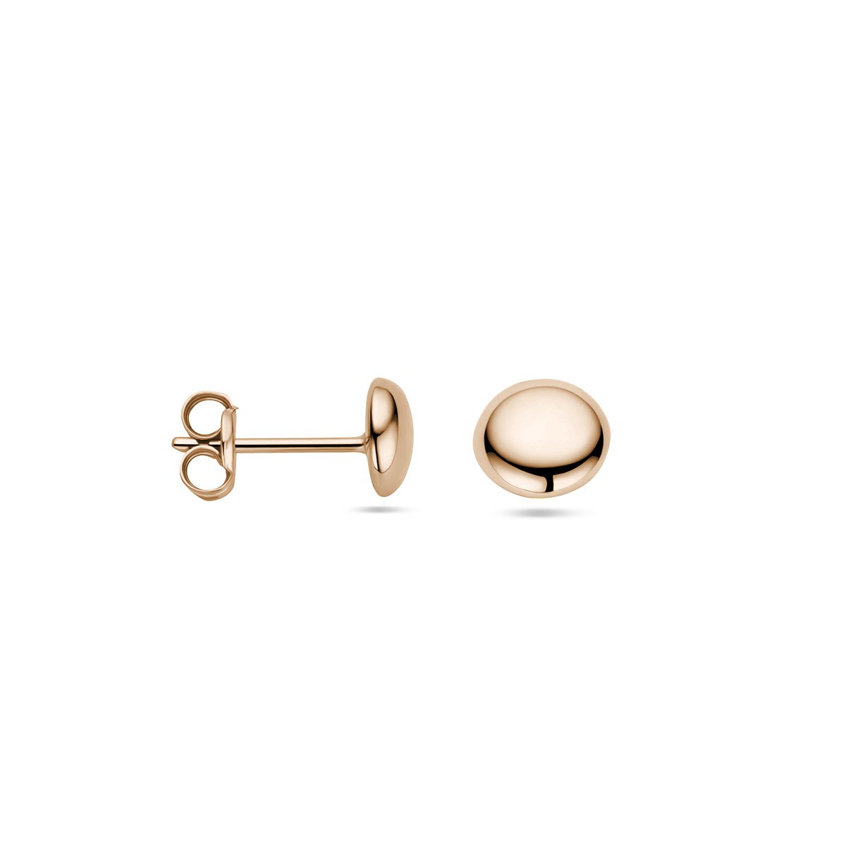 Oorbellen half-bol 14K roségoud