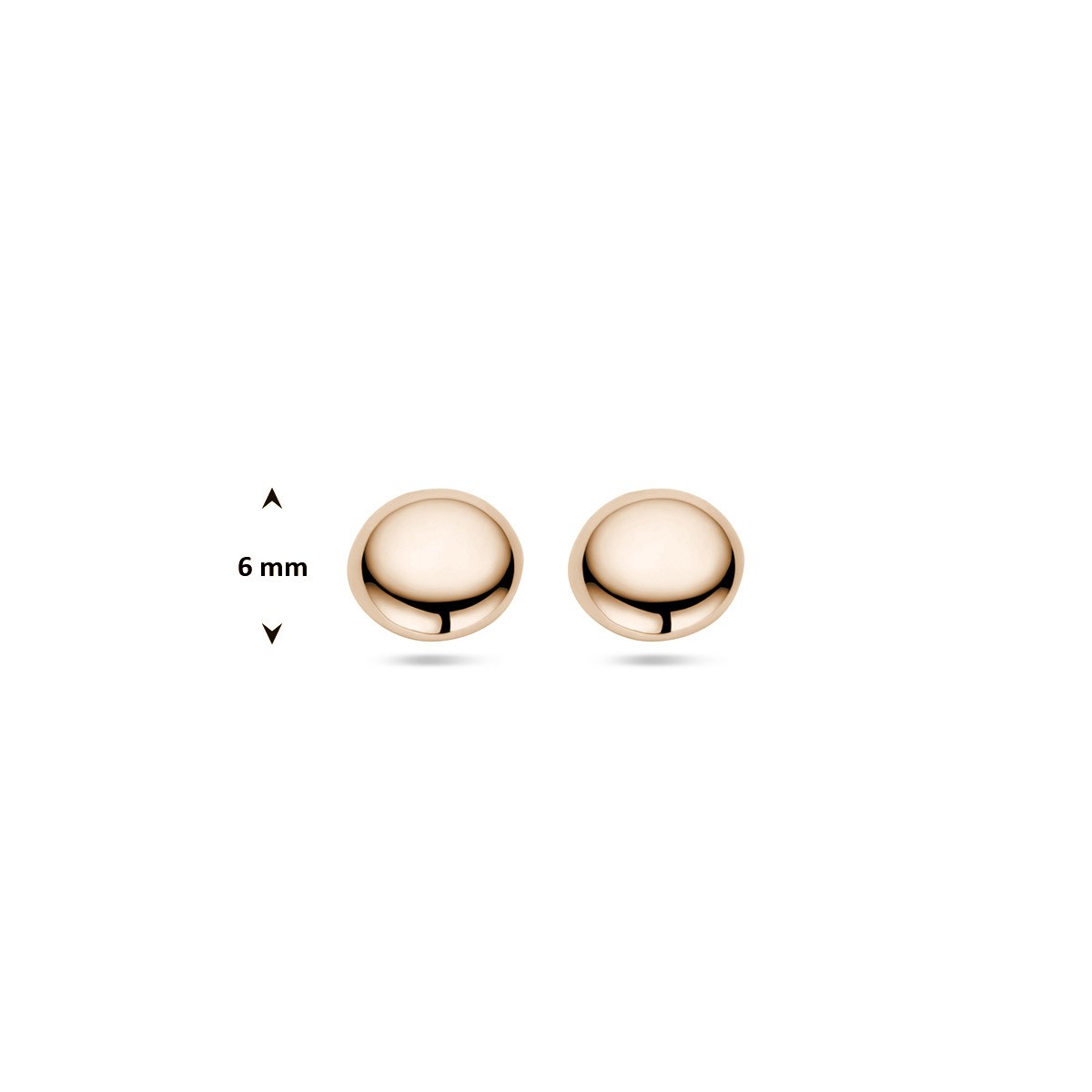 Oorbellen half-bol 14K roségoud