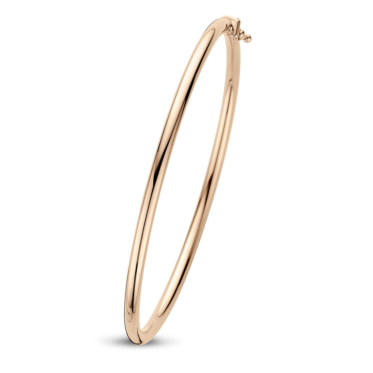 Fantasy Collection Bangle scharnier ronde buis 3 x 60 mm 14K roségoud