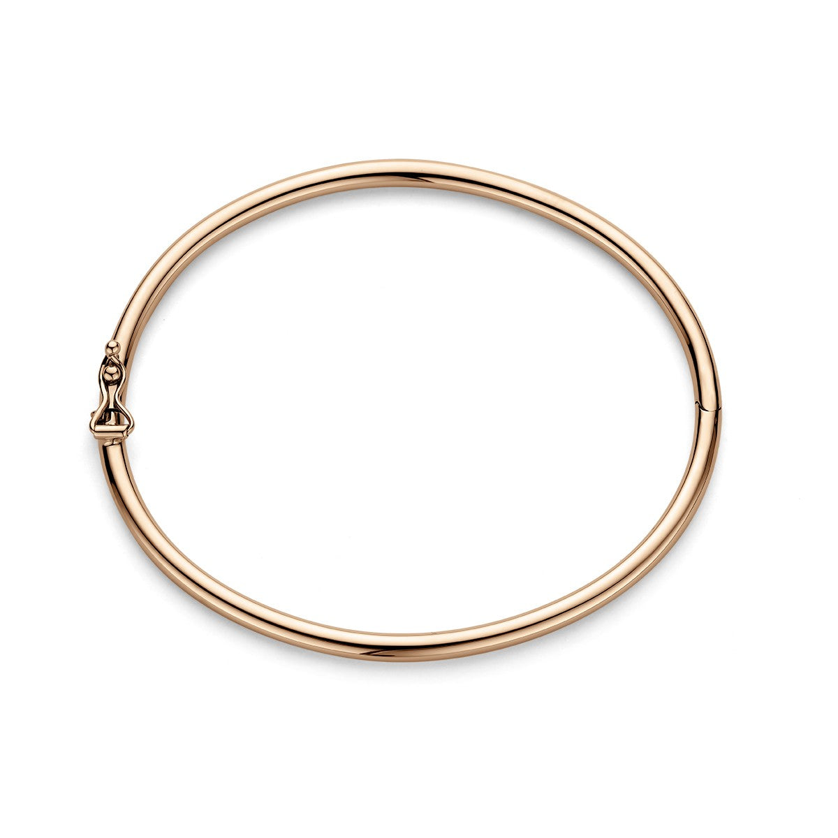 Fantasy Collection Bangle scharnier ronde buis 3 x 60 mm 14K roségoud