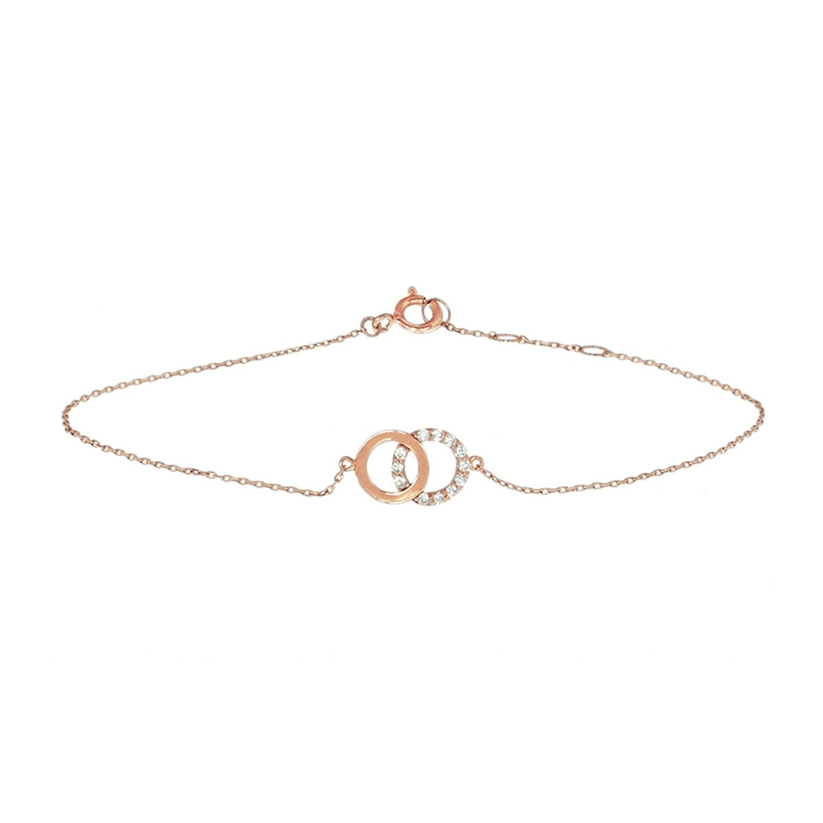 Fantasy Collection Armband zirkonia 16,5 - 17,5 - 18,5 cm 14K roségoud