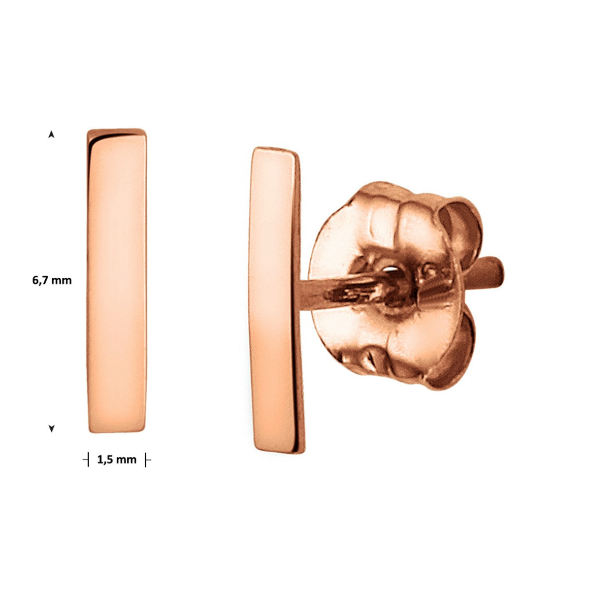 Fantasy Collection Oorbellen balkje 14K roségoud - PSN4400832