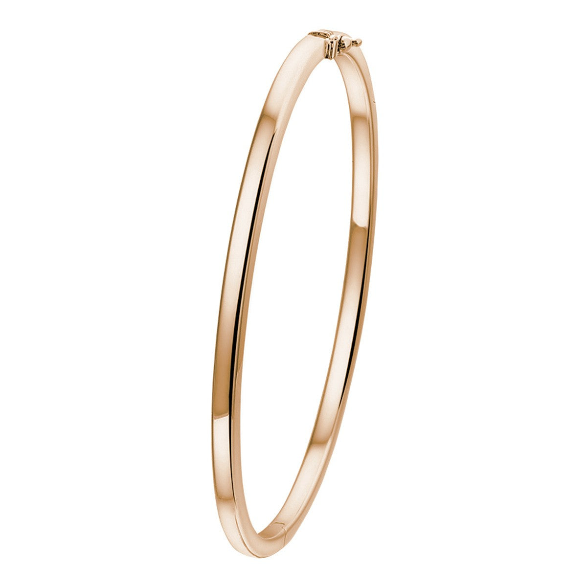 Fantasy Collection Bangle scharnier vlakke buis 3 x 61 mm 14K roségoud
