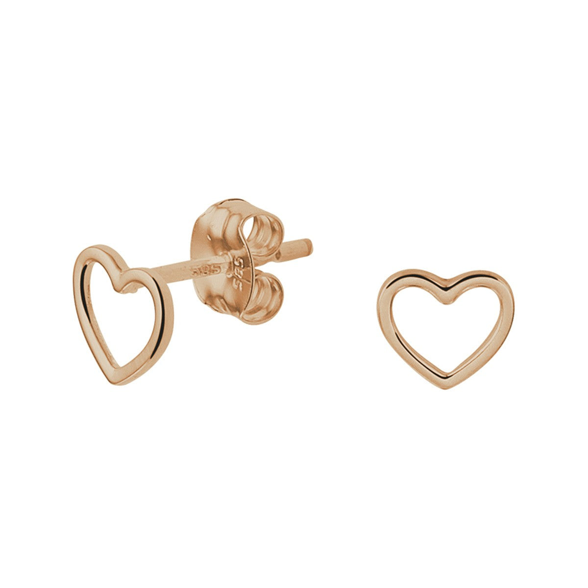 Fantasy Collection Oorbellen hart 5 mm 14K roségoud - PSN4401168