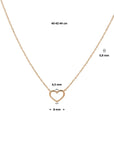 14K rosegoud collier hart 40 - 42 - 44 cm 4401179 - PansiteNederland.nl