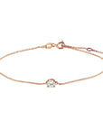 14K Roségoud Armband Zirkonia 0,8 Mm 16,5 - 17,5 - 18,5 Cm 4401249 - PansiteNederland.nl