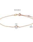 14K Roségoud Armband Zirkonia 0,8 Mm 16,5 - 17,5 - 18,5 Cm 4401249 - PansiteNederland.nl