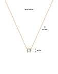 14K rosegoud collier zirkonia 0,8 mm 40 - 42 - 44 cm 4401255 - PansiteNederland.nl