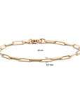 14K Roségoud Armband Paperclip Vierkante Buis 3,0 Mm 18 Cm 4401378 - PansiteNederland.nl