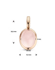14K rosegoud hanger rozenkwarts 4401440 - PansiteNederland.nl