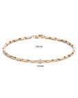 14K Roségoud Armband Staafjes 1,9 Mm 19.5 Cm 4401496 - PansiteNederland.nl