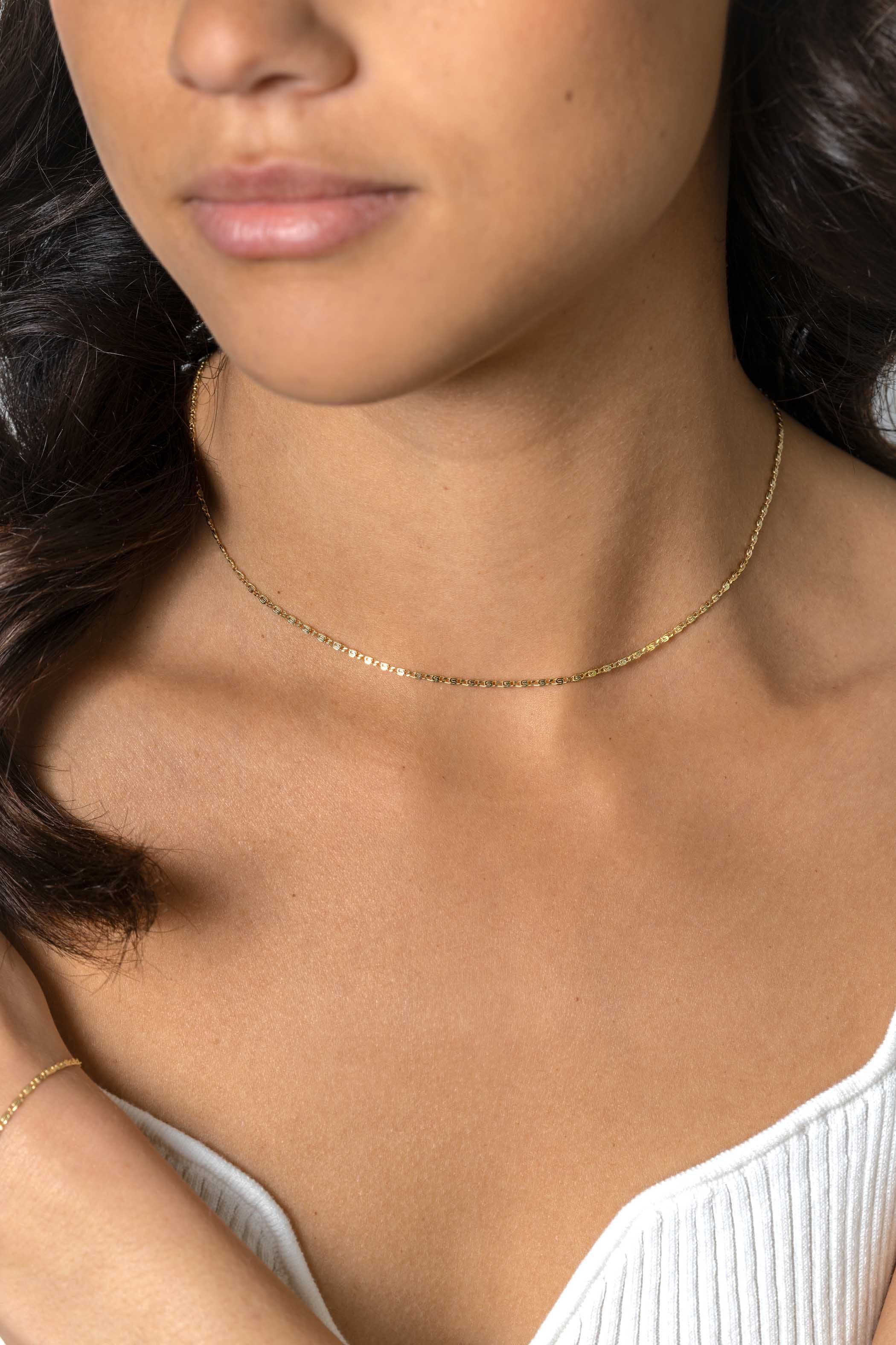 ZINZI Verguld Zilveren Ketting 42-45cm - ZIC2479G