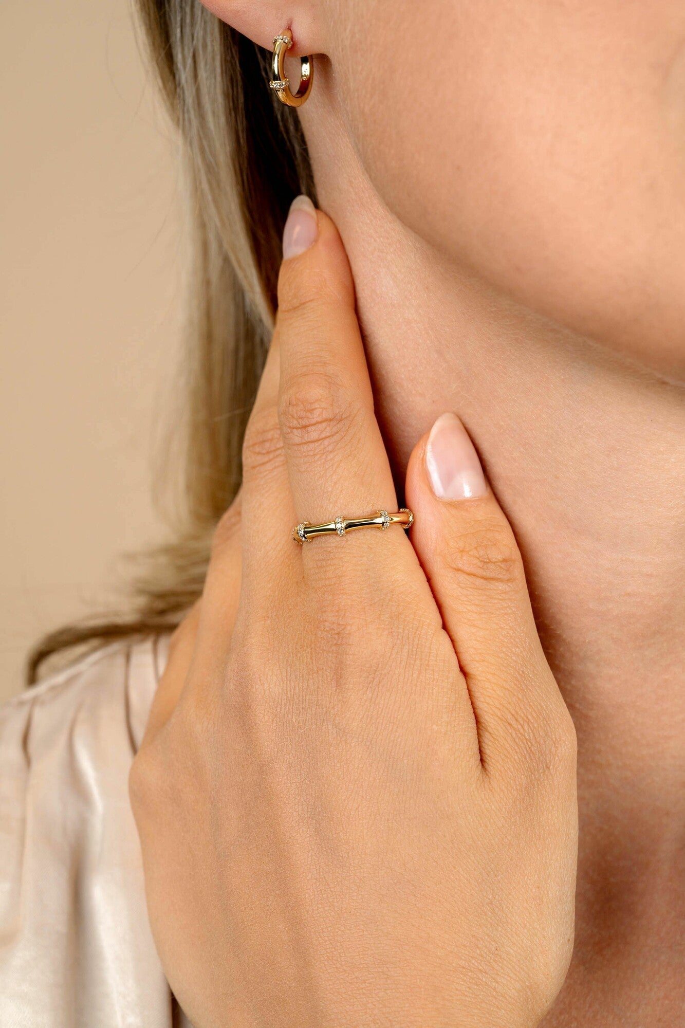 ZINZI Verguld Zilveren Ring met Witte Zirkonia - ZIR2687Y