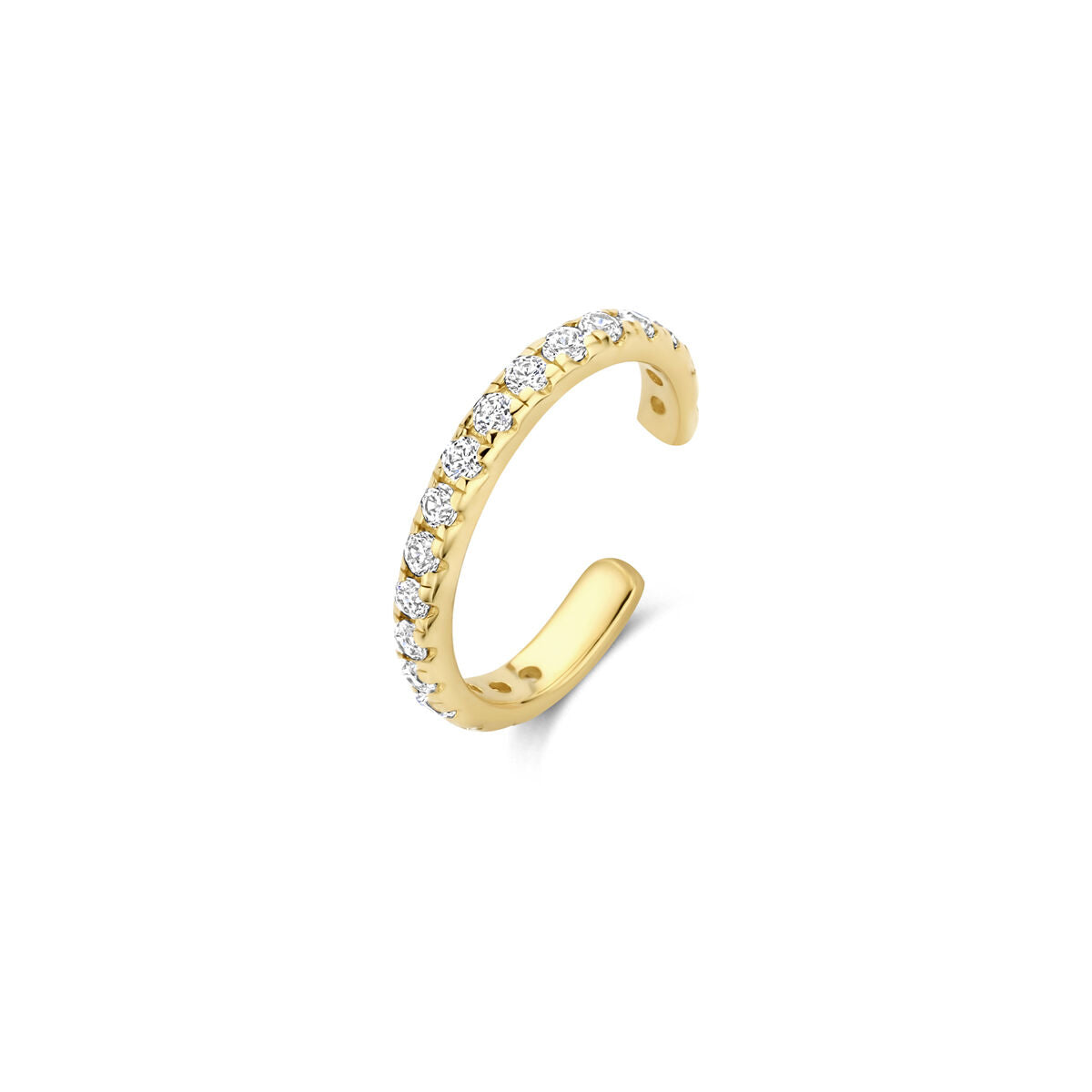 Fantasy Collection Ear cuff zirkonia 10,5 mm 14K geelgoud oorbellen