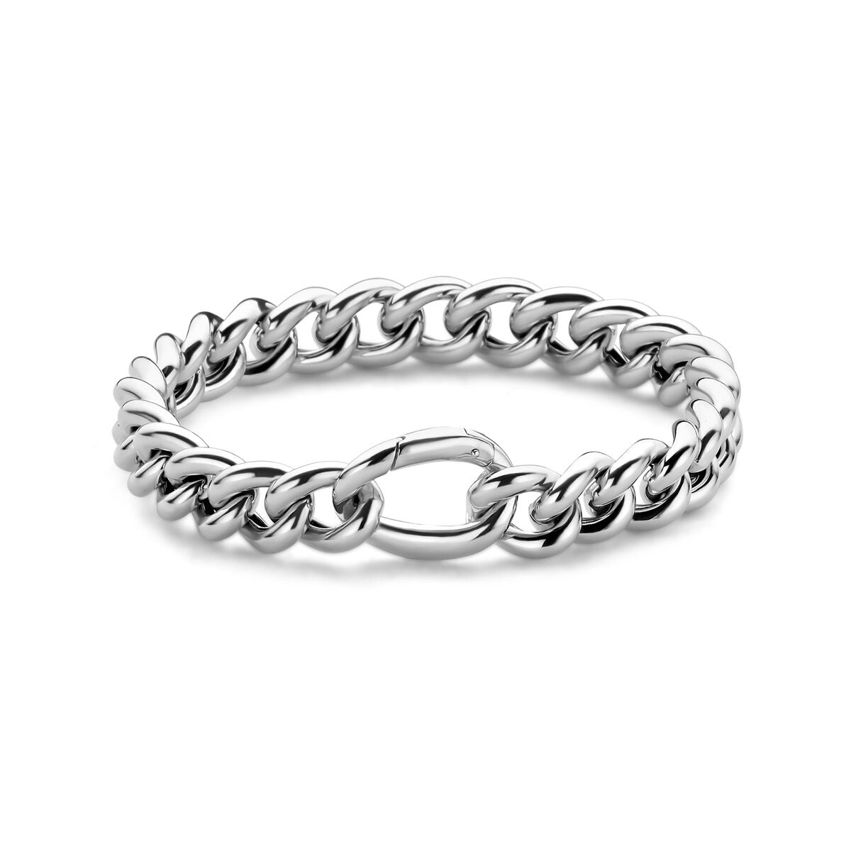 Armband gourmette 10,5 mm 20 cm zilver gerhodineerd