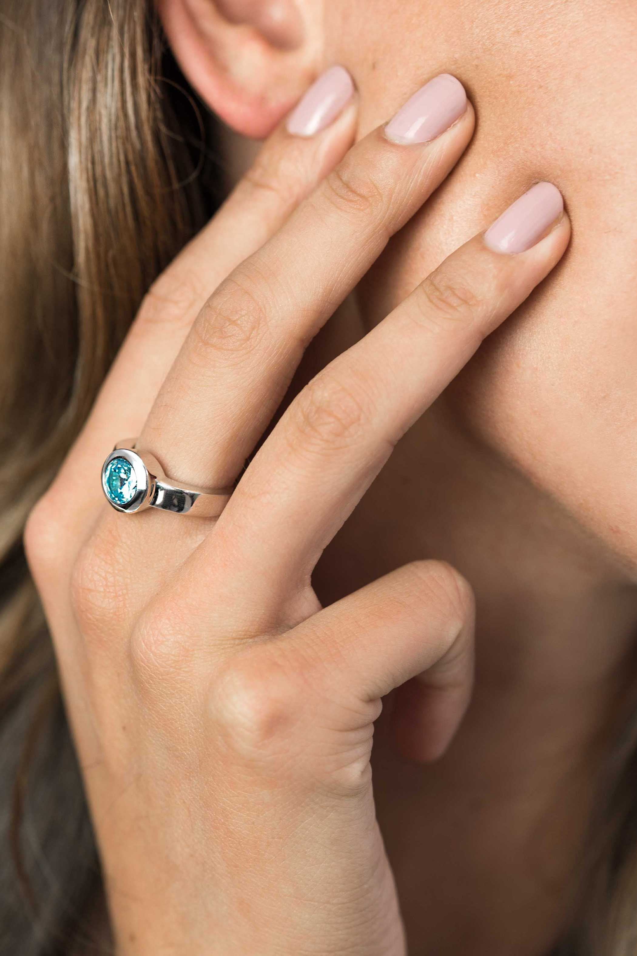 ZINZI Zilveren Ring met Zirkonia ZIR1