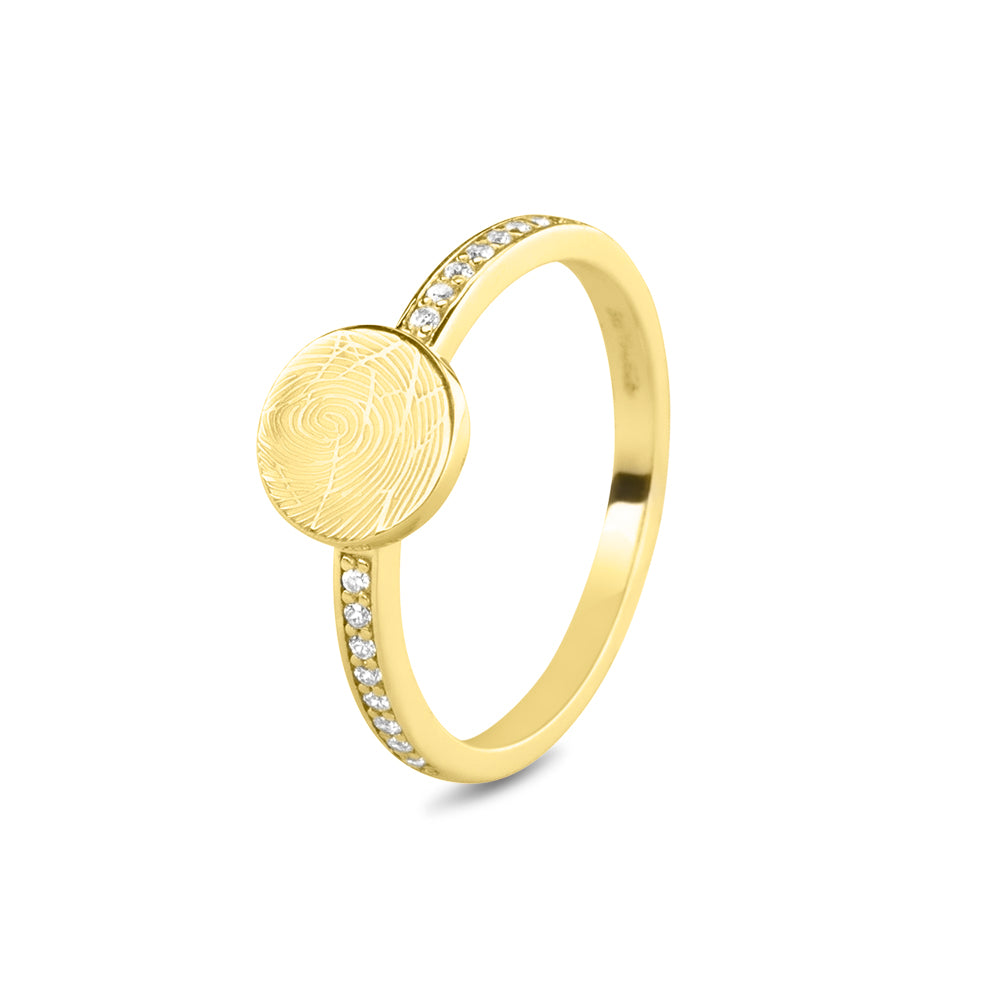 See You Gem Signet Disk Ring goud - 457S-EU50