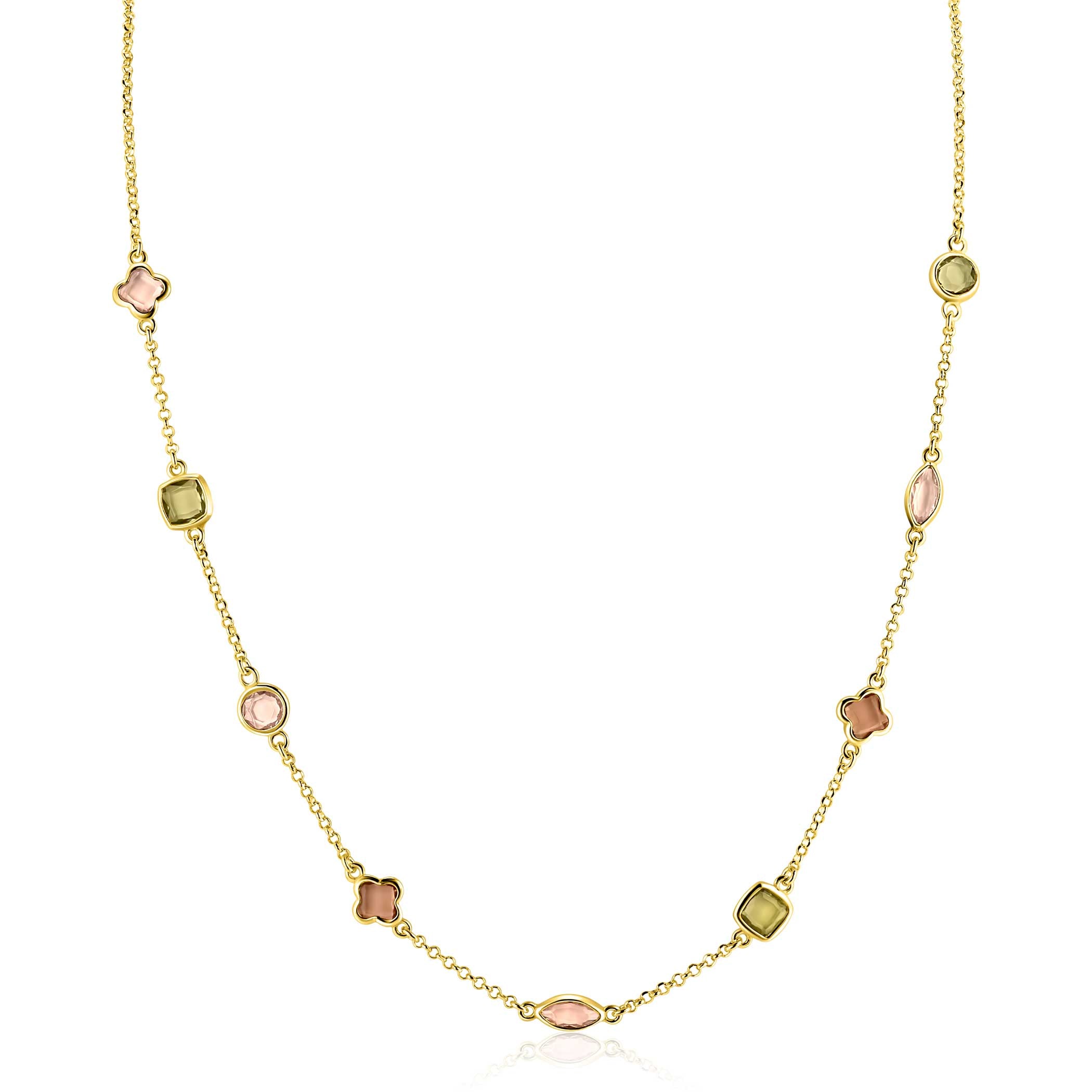 ZINZI Verguld Zilveren Ketting - ZIC2771