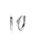 Zinzi oorringen APRIL zilver met geboortesteen diamant wit zirkonia 13mm ZICRZ-APR - PansiteNederland.nl
