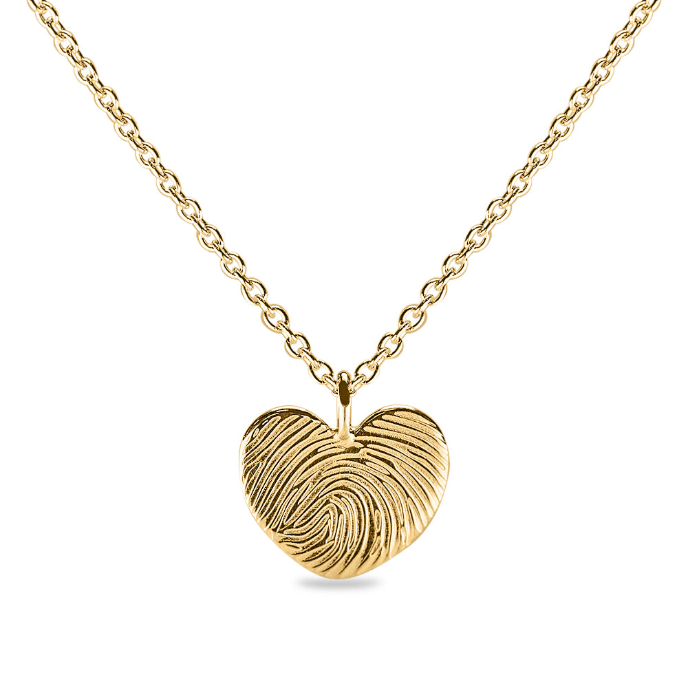 See You Graveerhart groot in goud met collier – 467 – afbeelding 1