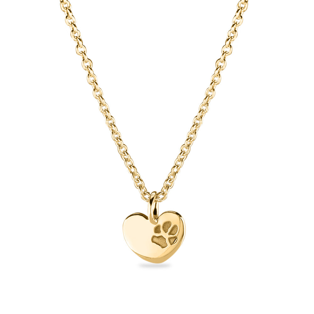See You Middelgroot gouden graveerhart met collier – 468 – afbeelding 1