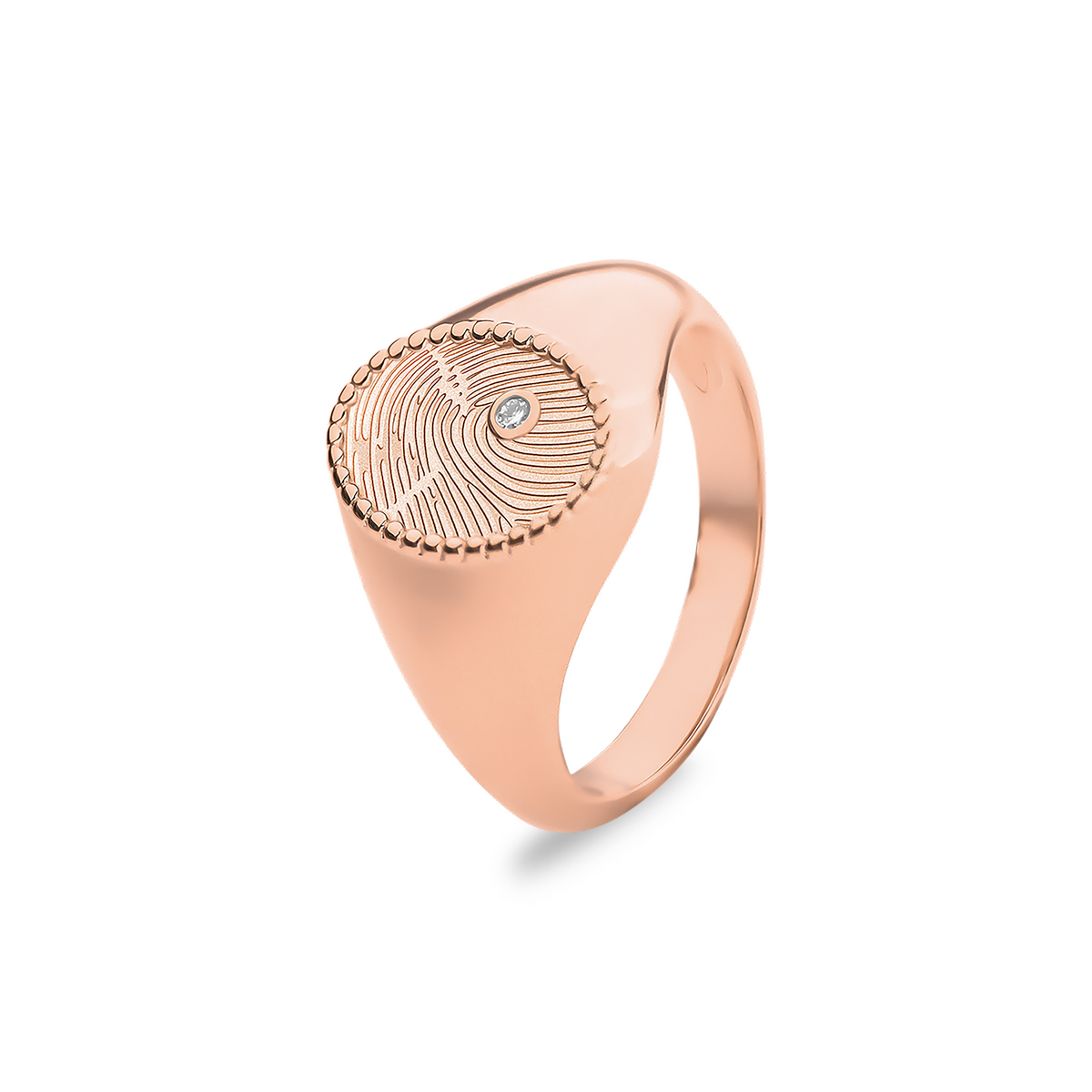 See You Oval Signet Ring Diamond 1.2 cm - 472S-EU47