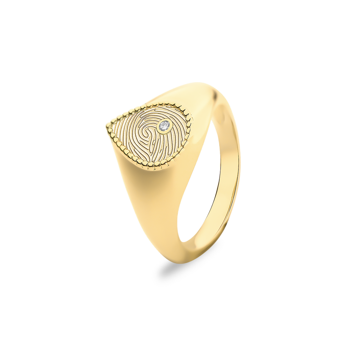 See You Tear Signet Ring Diamond 1.2 cm - 473S-EU47