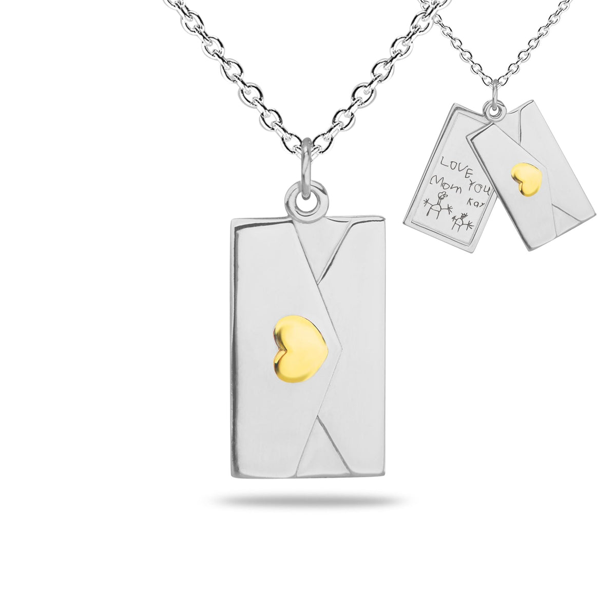 See You Envelophanger met collier in witgoud en geelgoud – 474 – afbeelding 1