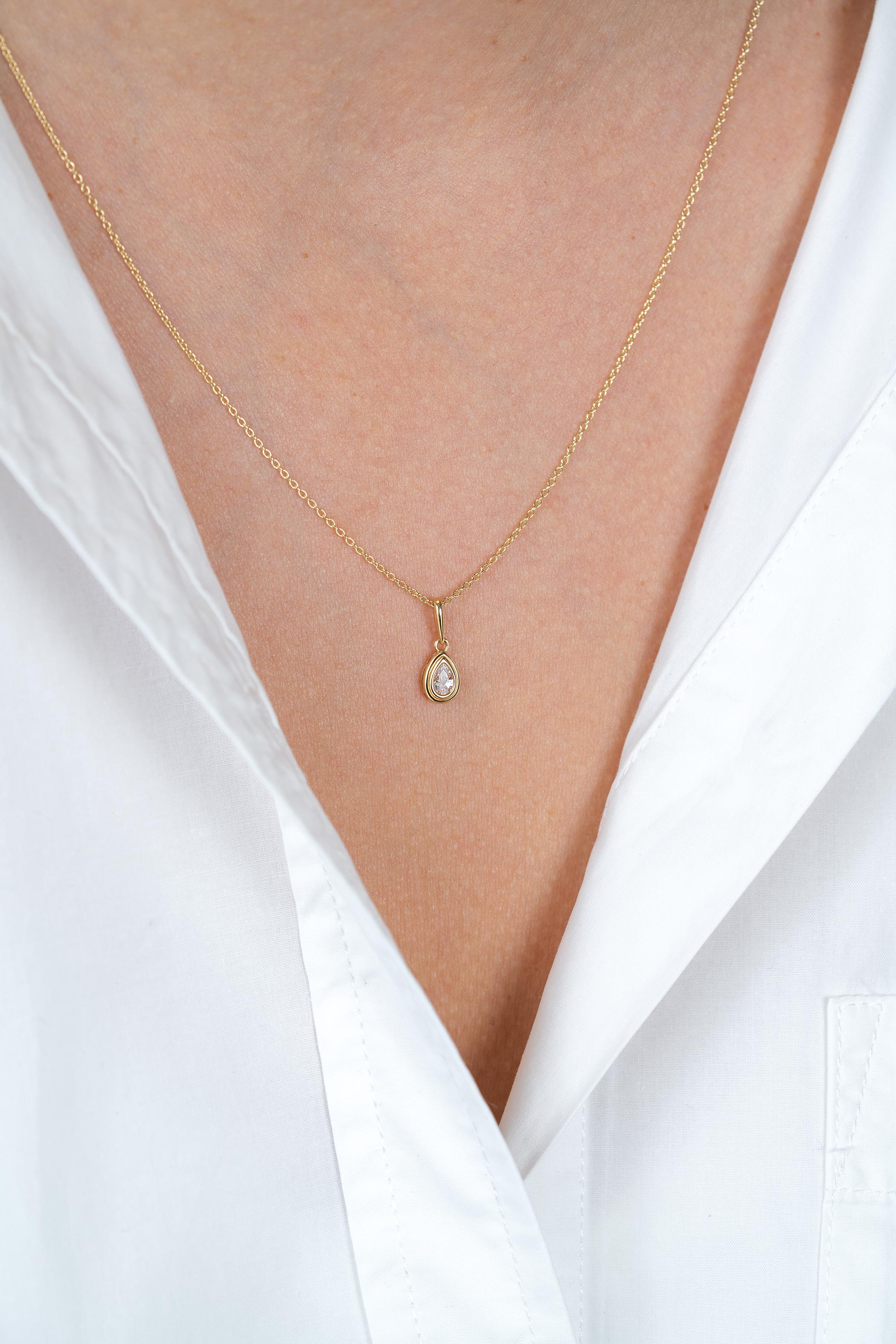 ZINZI 14K Gouden Hanger ZGH559 wit