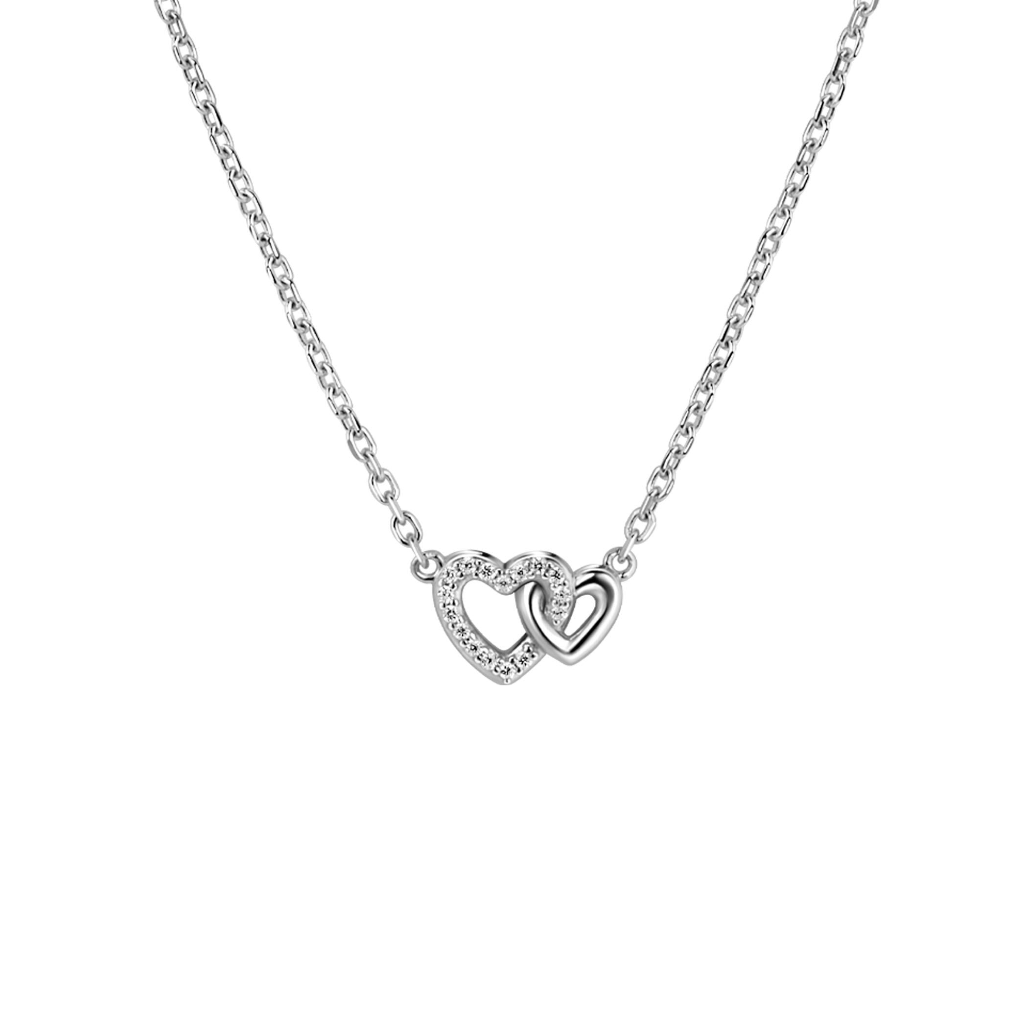 ZINZI Zilveren Ketting met Witte Zirkonia - ZIC2493