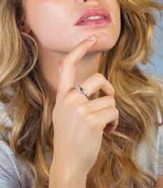 ZINZI Zilveren Ring wit - ZIR1391