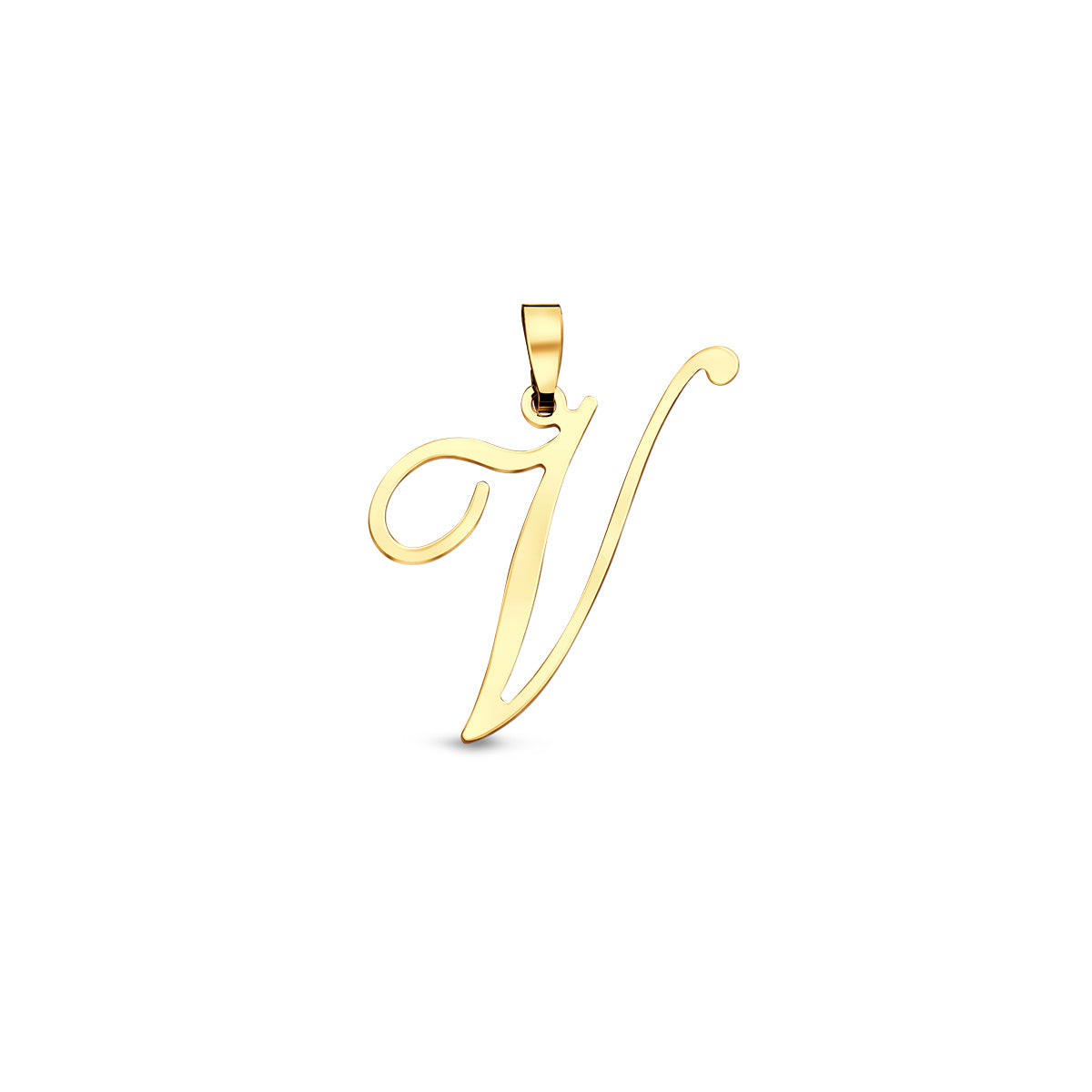 Hanger sierletter V 22 mm 14K geelgoud #Letter_V