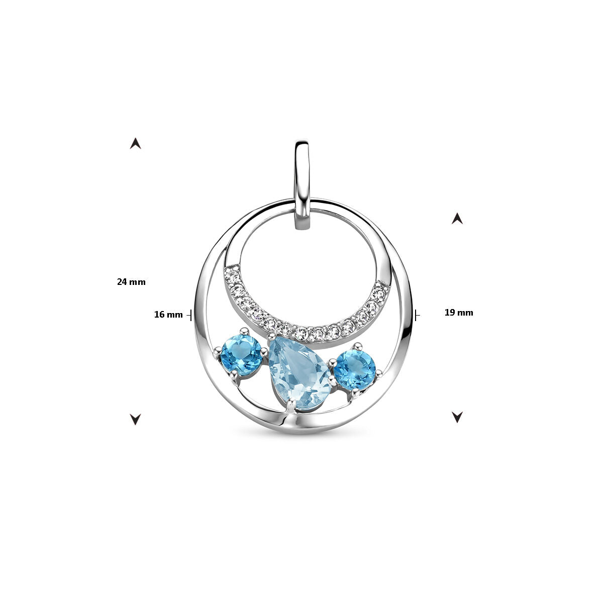 Fantasy Collection Hanger topaas zilver
