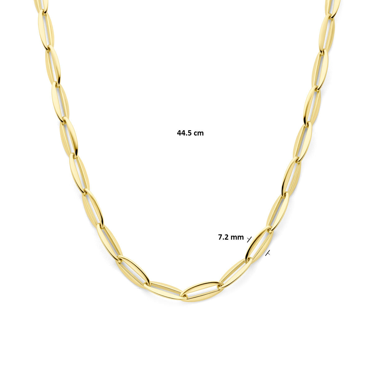 Fantasy Collection Collier anker 7,2 mm 44,5 cm 14K geelgoud
