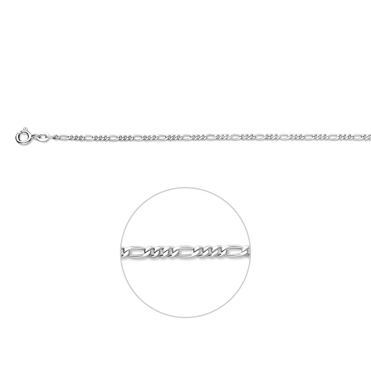 Fantasy Collection Figaro 2,2 mm zilver wit