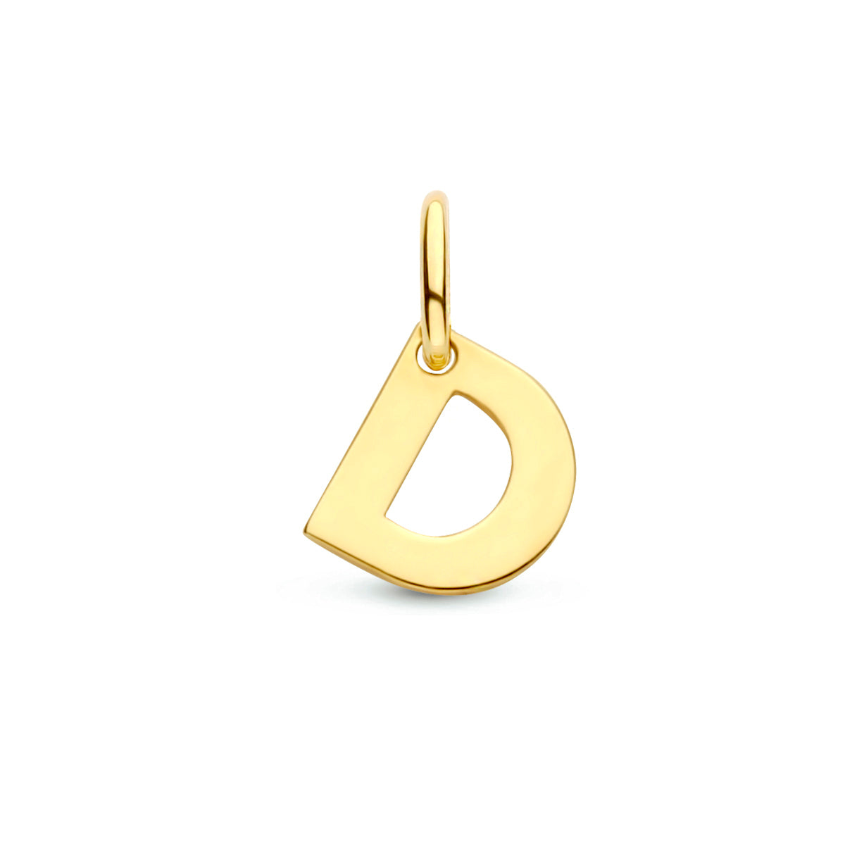 Hanger letter D 9K geelgoud #Letter_D