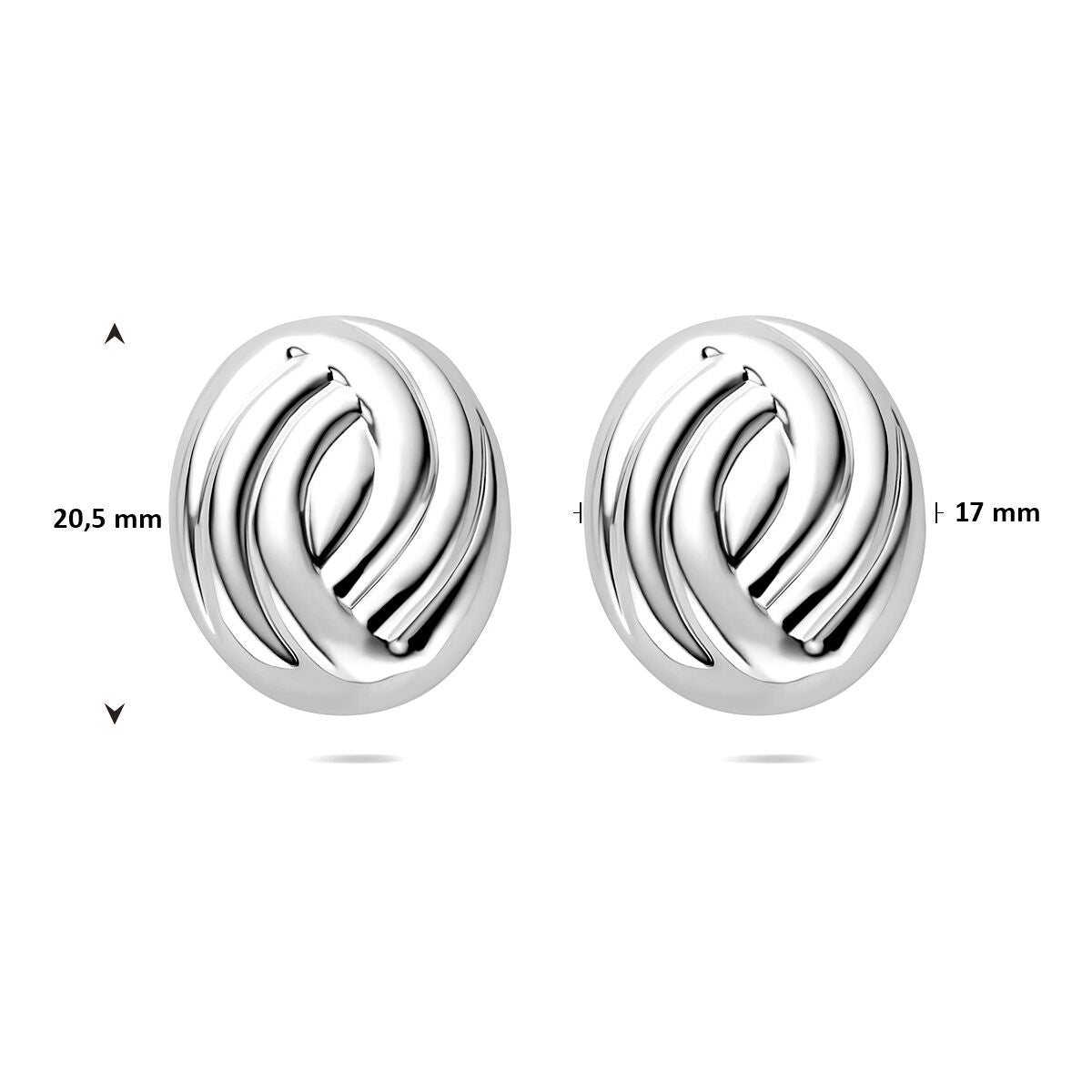 Fantasy Collection Oorbellen 20,5 mm zilver