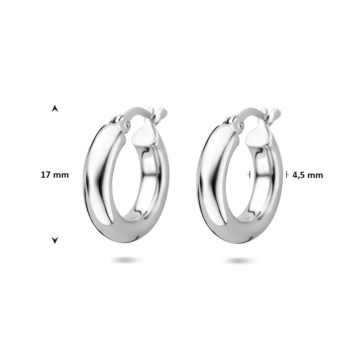 Fantasy Collection Oorbellen 17 mm zilver